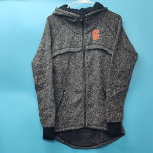 Women's Heathered Gray Utility Jacket with Orange Logo